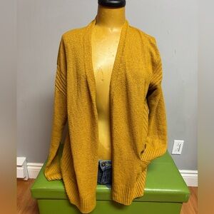 Ardene Mustard Open-Front Cardigan Sweater